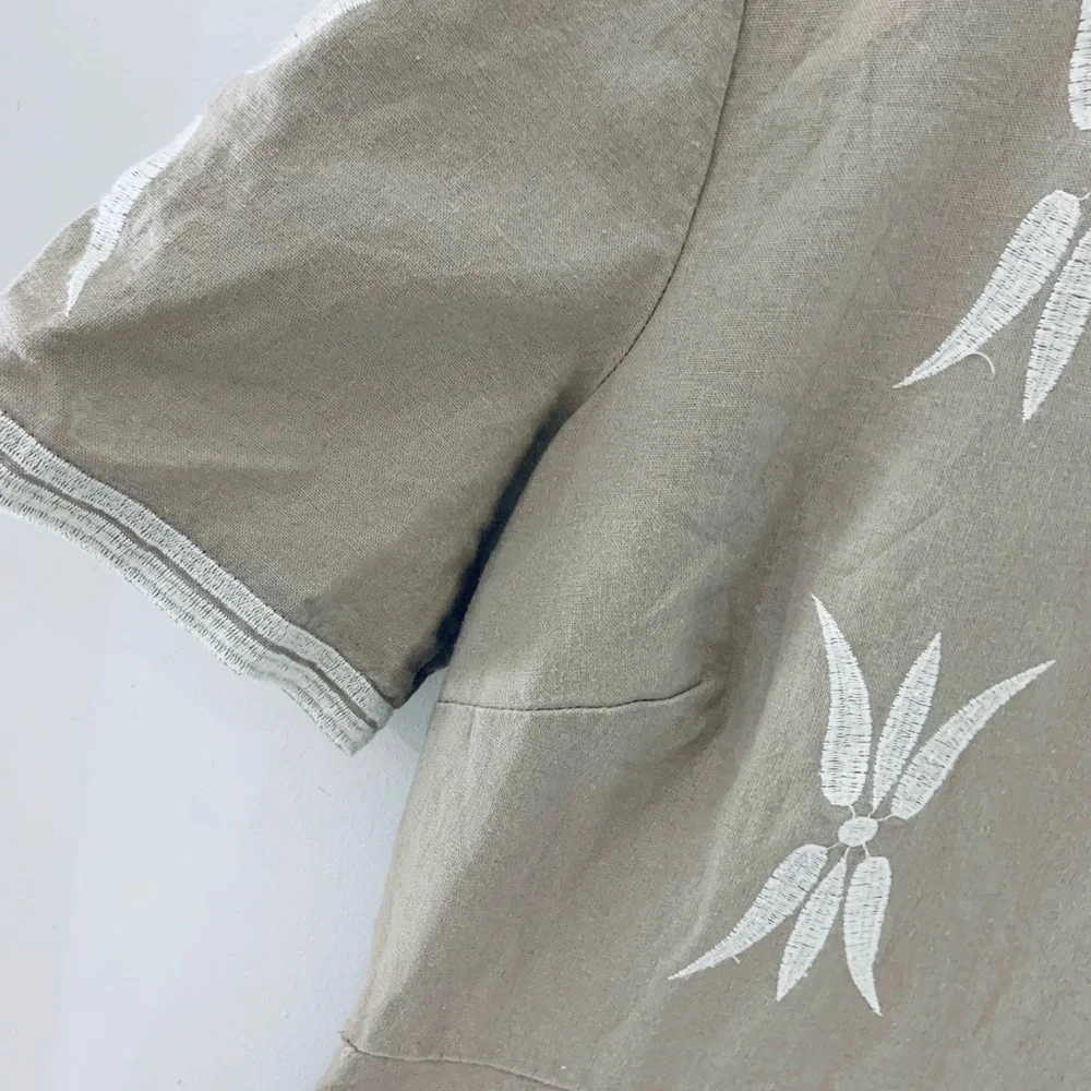 Zara cotton and linen shift dress - Picture 3 of 4